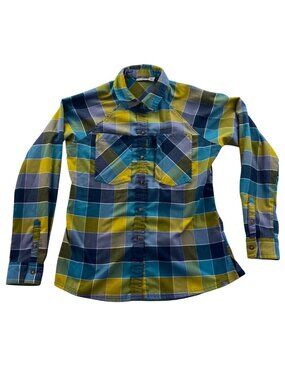 L.L. Bean Womens Shirt Small Multicolor Plaid Flannel Long Sleeve Button Up